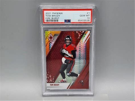 2021 Phoenix Fire Burst Tom Brady 1 Psa 10 Gem Mint