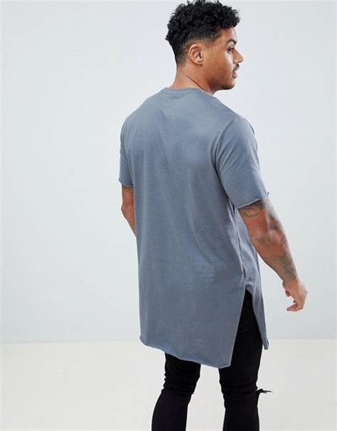 Asos Asos Design Super Longline T Shirt With Extra Long Side Splits