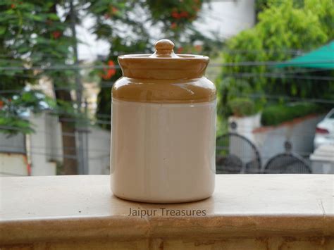 Ceramic Handmade Indian Pickle Jar Achaar Barni Container Etsy