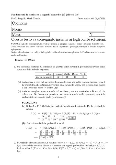 Soluzione TDE 2020 21 22 Fondamenti Di Statistica E Segnali Biomedici