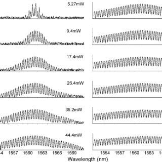 Output Spectra Of The Multiwavelength Fiber Laser For Two Different