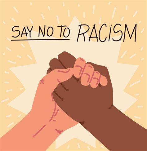 Say No To Racism Poster 4058660 Vector Art At Vecteezy