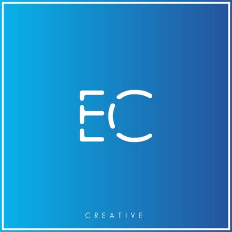 Ec premium vector último diseño del logotipo creative logo vector