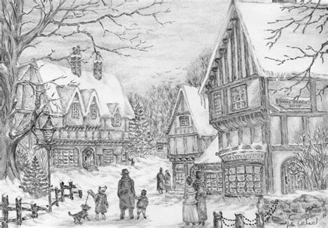 CHRISTMAS EVE SIGNED & NUMBERED LIMITED ED A4 PRINT OF PENCIL DRAWING ...