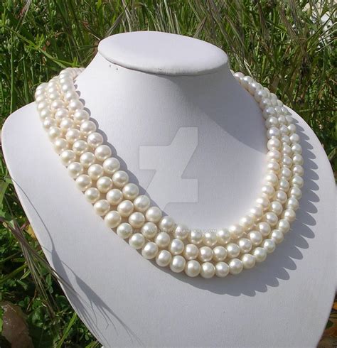 Multi Row Pearl Necklace By Silverwyvern23 On Deviantart