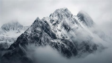 Premium AI Image | Majestic mountain peaks covered in a blanket of snow