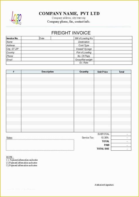 Free Printable Work Order Invoice