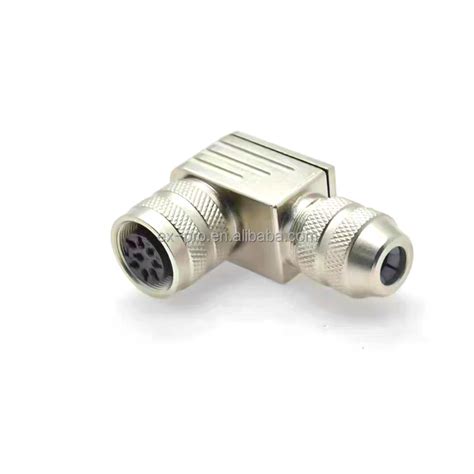 M12 Connector Ip67 90 Degree Female Right Angled Panel 8 Pin 90 Degree