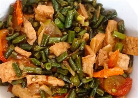 Resep Oseng Kacang Panjang Tahu Saus Tiram Oleh Maria Dian Andriana