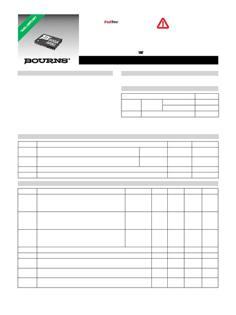 P G Wh Datasheet Pages Bourns Tbu P G And P G