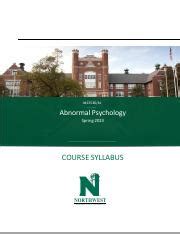 Comprehensive Guide To Abnormal Psychology Course Spring 2023 Course Hero