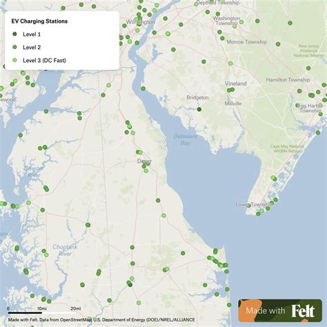 Electric Vehicle Charging Stations in Delaware