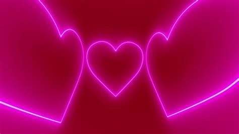 Heart Neon Lights Drawing Lines Video Stock Footage Video (100% Royalty ...