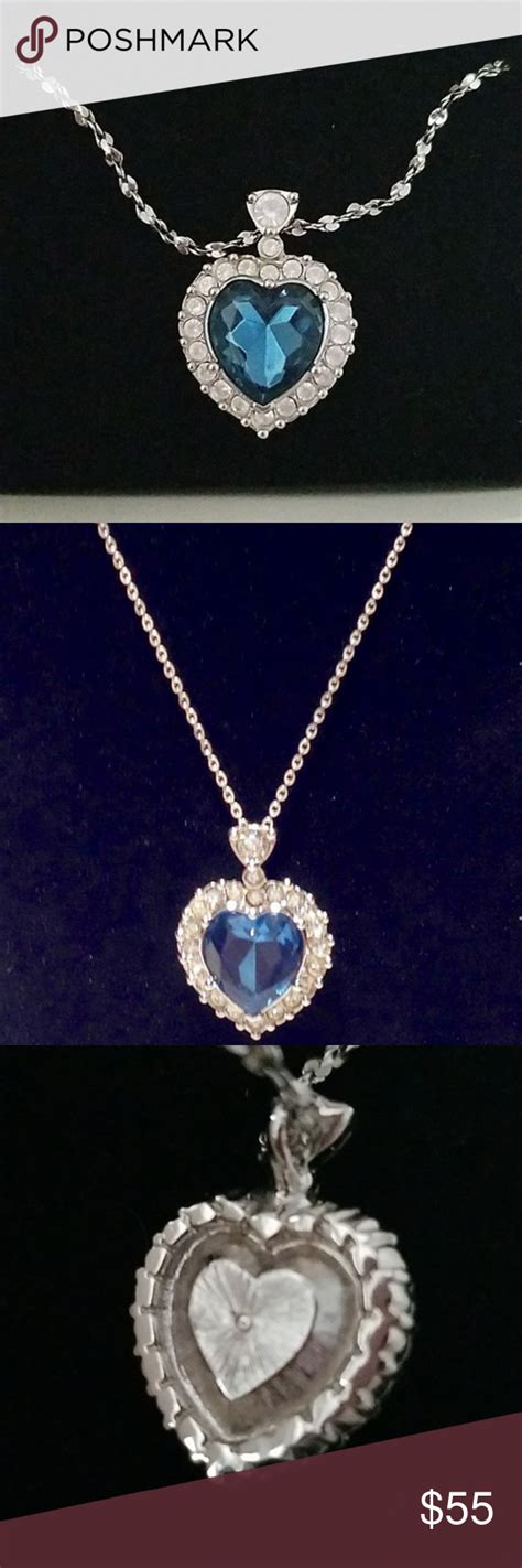 Heart Of Ocean Necklace Avon Celine Dion Blue Romantic Necklace