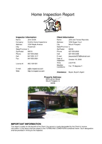 Home Inspection Report Fillable Printable Pdf Forms Handypdf