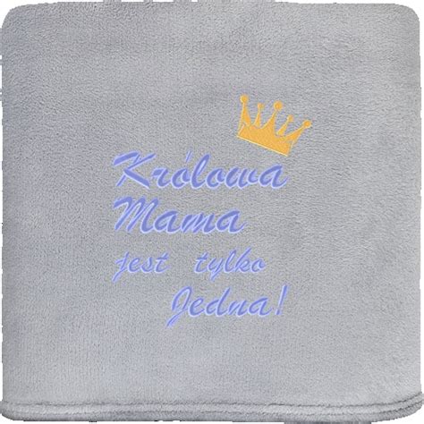 RIHAFT Koc personalizowany z napisem królowa mama jest tylko jedna korona