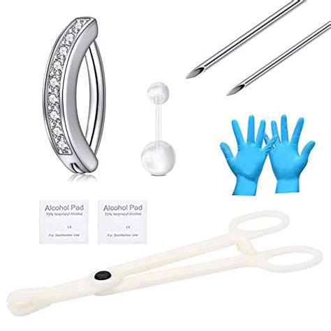 QWALIT Belly Button Piercing Kit Belly Piercing Kit Navel Piercing Kit ...