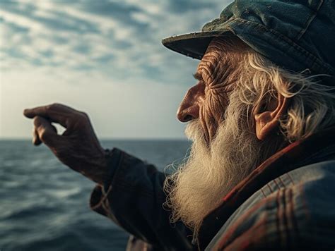 Premium Photo | Old Fisherman Portrait with Scenic Background