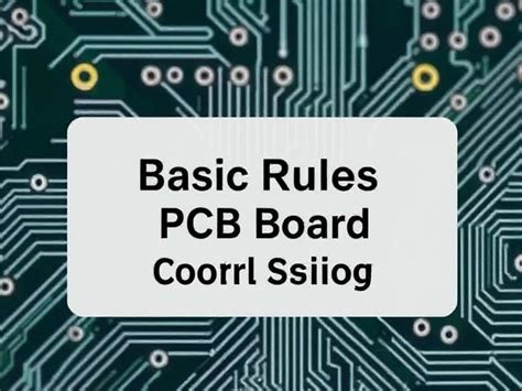 basic rules  pcb circuit board design