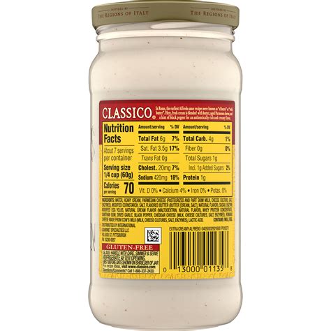 Classico Extra Creamy Alfredo Pasta Sauce 15 Oz Jar