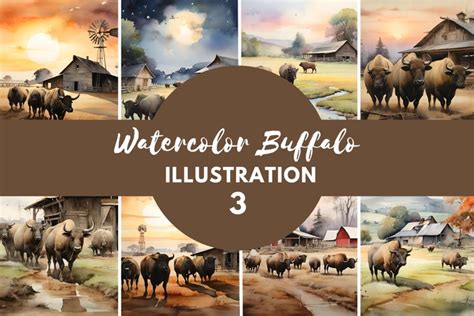 Watercolor Buffalo (3307382)