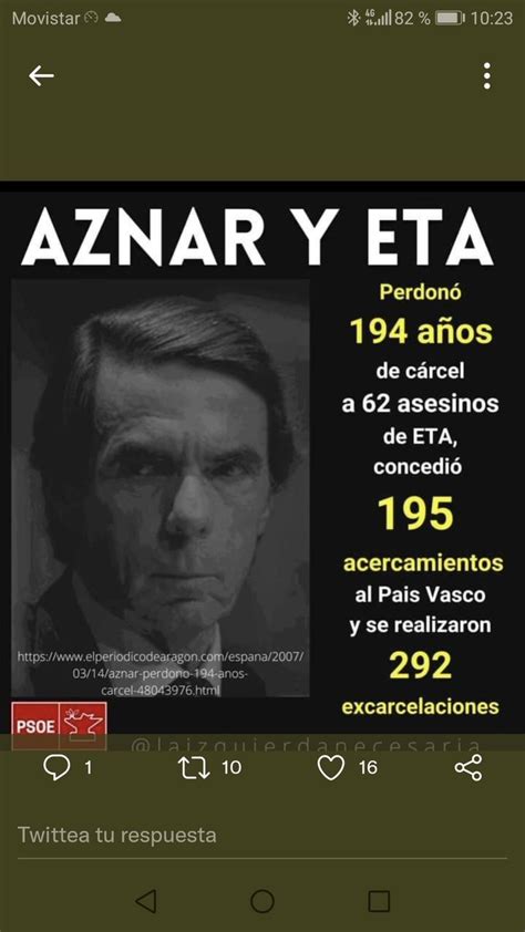 Leonor Syr On Twitter Se Oraaaaa Que Aznar Negoci Con Eta Y