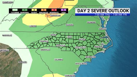 Isolated Severe Weather Threat Strong Winds Possible In The Piedmont