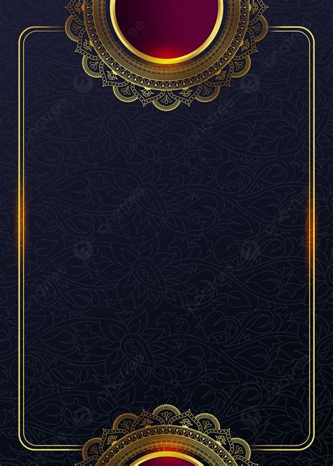 Luxury Golden Black Mandala Art Background With Floral Pattern