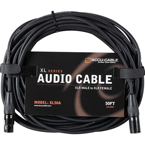 American DJ Accu Cable XLR Male To XLR Female Balanced XL50A B H