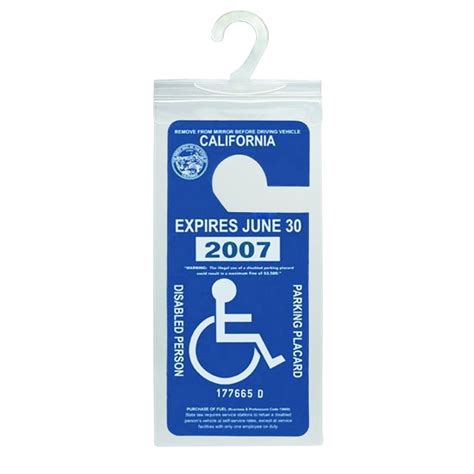 Fysho 1pcs Disabled Placard Protector With Mirror Hook Handicapped Parking Permit Placard Holder ...