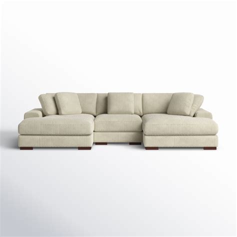 Wade Logan Cabbar Piece Corduroy Sectional Reviews Wayfair