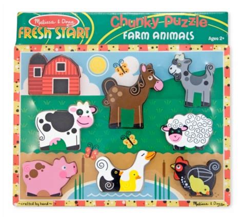 Melissa & Doug® Fresh Start Farm Animals Chunky Puzzle, 1 ct - Harris ...