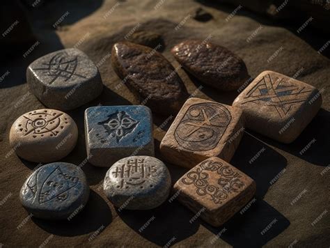 Premium AI Image | A set of Viking runes