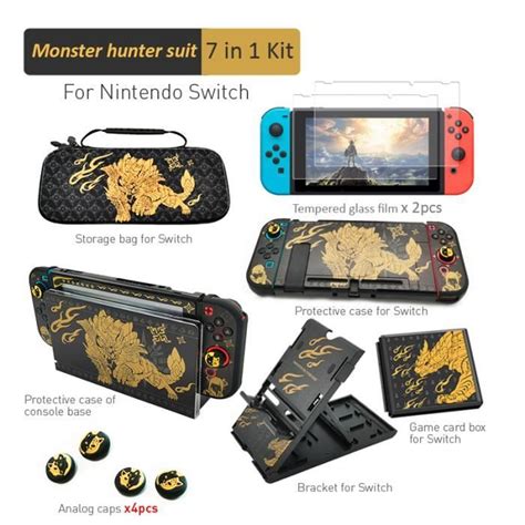 K Commutateur Normal Sac De Rangement Monster Hunter Pour Nintendo