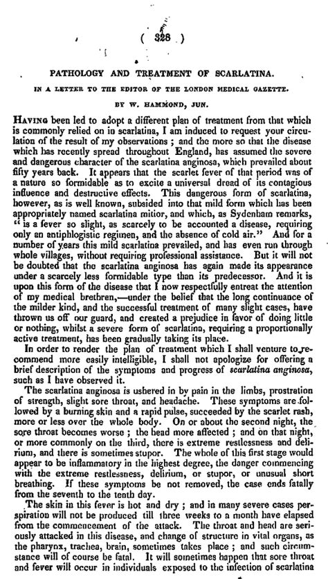 Pathology and Treatment of Scarlatina — In a Letter to the Editor of ...