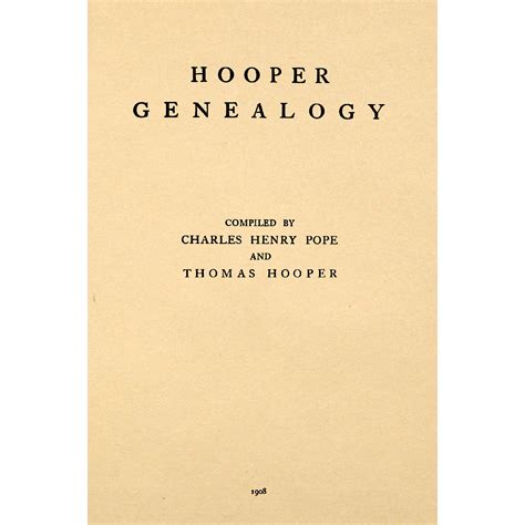 Hooper Genealogy – Apple Manor Press