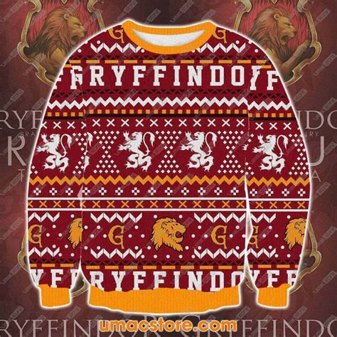 Harry Potter Gryffindor 3d Print Ugly Christmas Sweatshirt