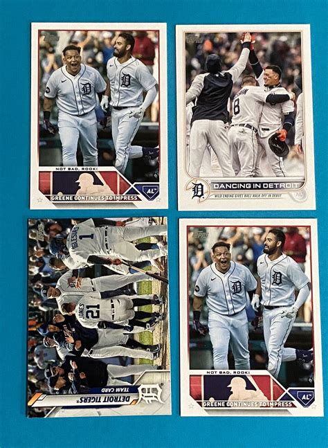 Detroit Tigers Topps Baseball Card Team Lot Ebay