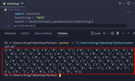 Permutaciones de Python de una lista Territorio Móvil