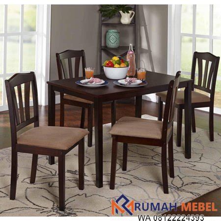 Meja Makan Minimalis Modern 4 Kursi Oliver Rumah Mebel