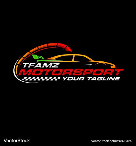 Speed Car Motorsport Logo Royalty Free Vector Image