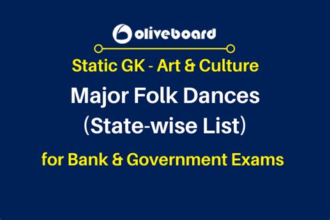 Static GK Notes Art Culture State Wise Folk Dances Oliveboard