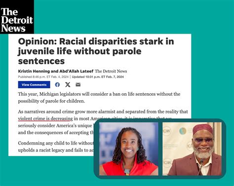 Staff Opinion: Racial disparities stark in juvenile life without parole sentences - Campaign for ...