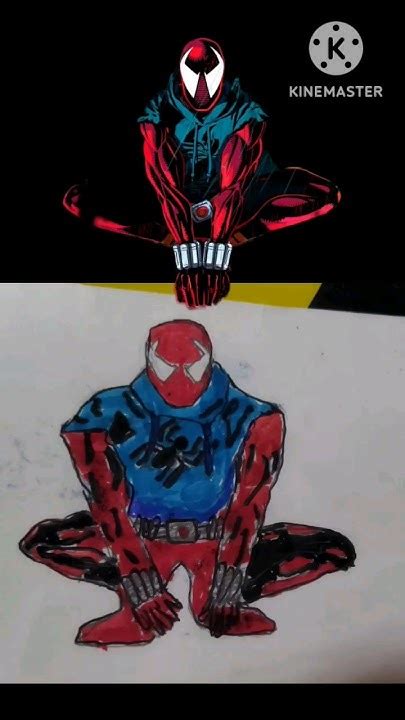 How To Draw Scarlet Spider Scarlet Spider Man Drawing Spiderman Youtubeshorts Drawing Youtube