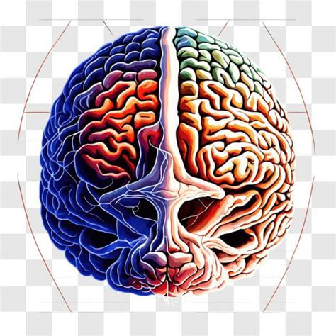 Download Colored Human Brain Anatomy PNG Online - Creative Fabrica