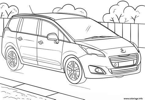 Coloriage Voiture Peugeot 5008 Dessin Voiture à imprimer