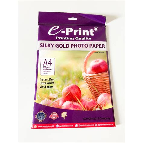 Jual Kertas Foto Silky Gold E PRINT 260gsm Photo Paper Shopee Indonesia