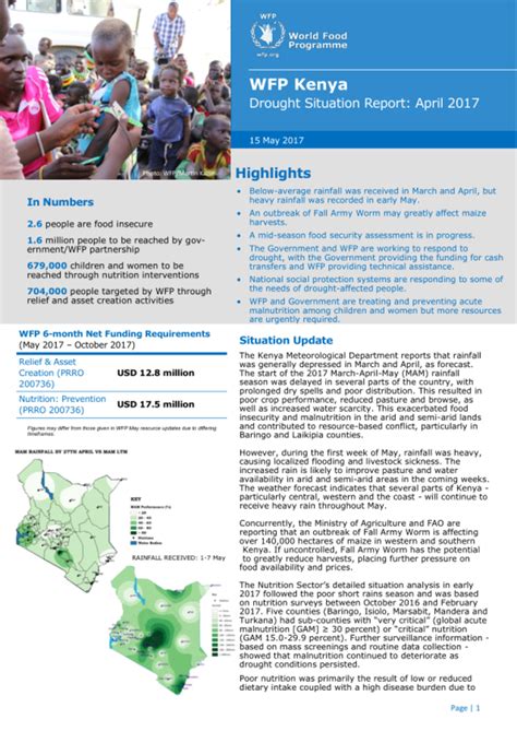 Wfp Kenya Drought Situation Report 3 April 2017 Kenya Reliefweb