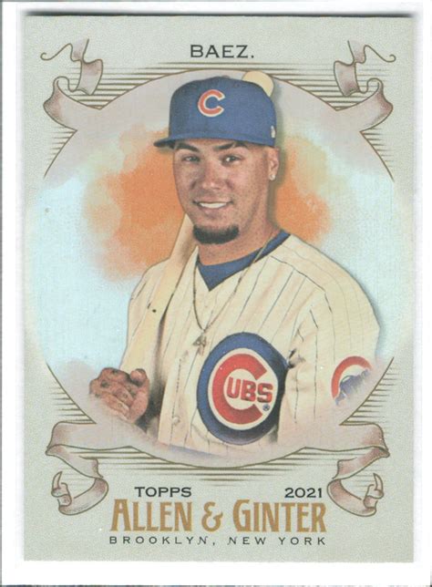 2021 Topps Allen Ginter Javier Baez HOT BOX SILVE FOIL 65 Chicago