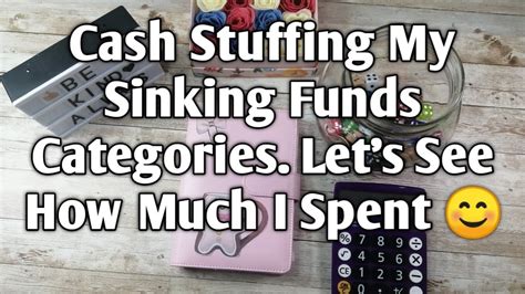 Sinking Funds Cash Stuffing Envelopes 6 Categories Binder Sept